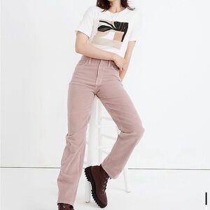 Madewell women’s perfect vintage straight jean corduroy addition in Pale Thistle